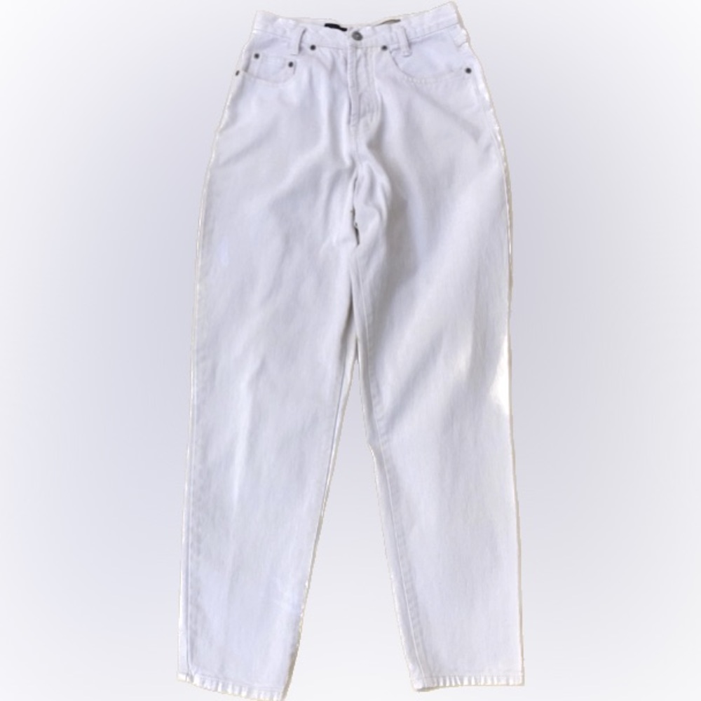 New York Line 80's Vintage 100% Cotton button-fly high-rise tapered legs sz6